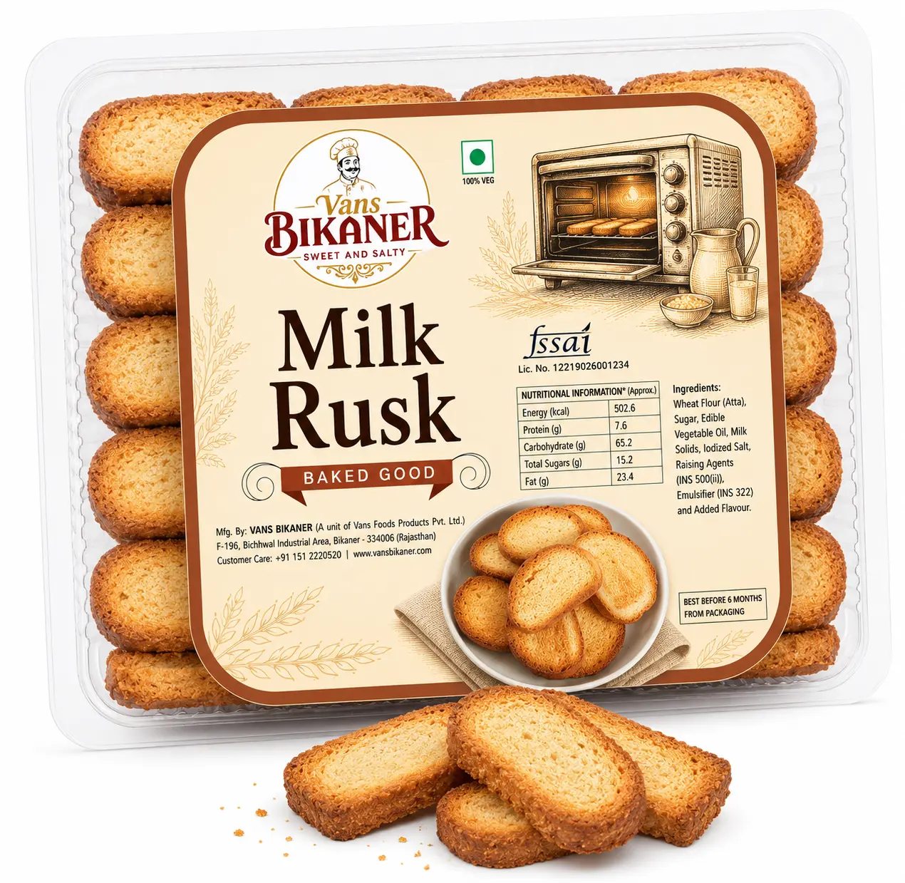 Milk Rusk 400g